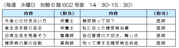 糖尿病教室