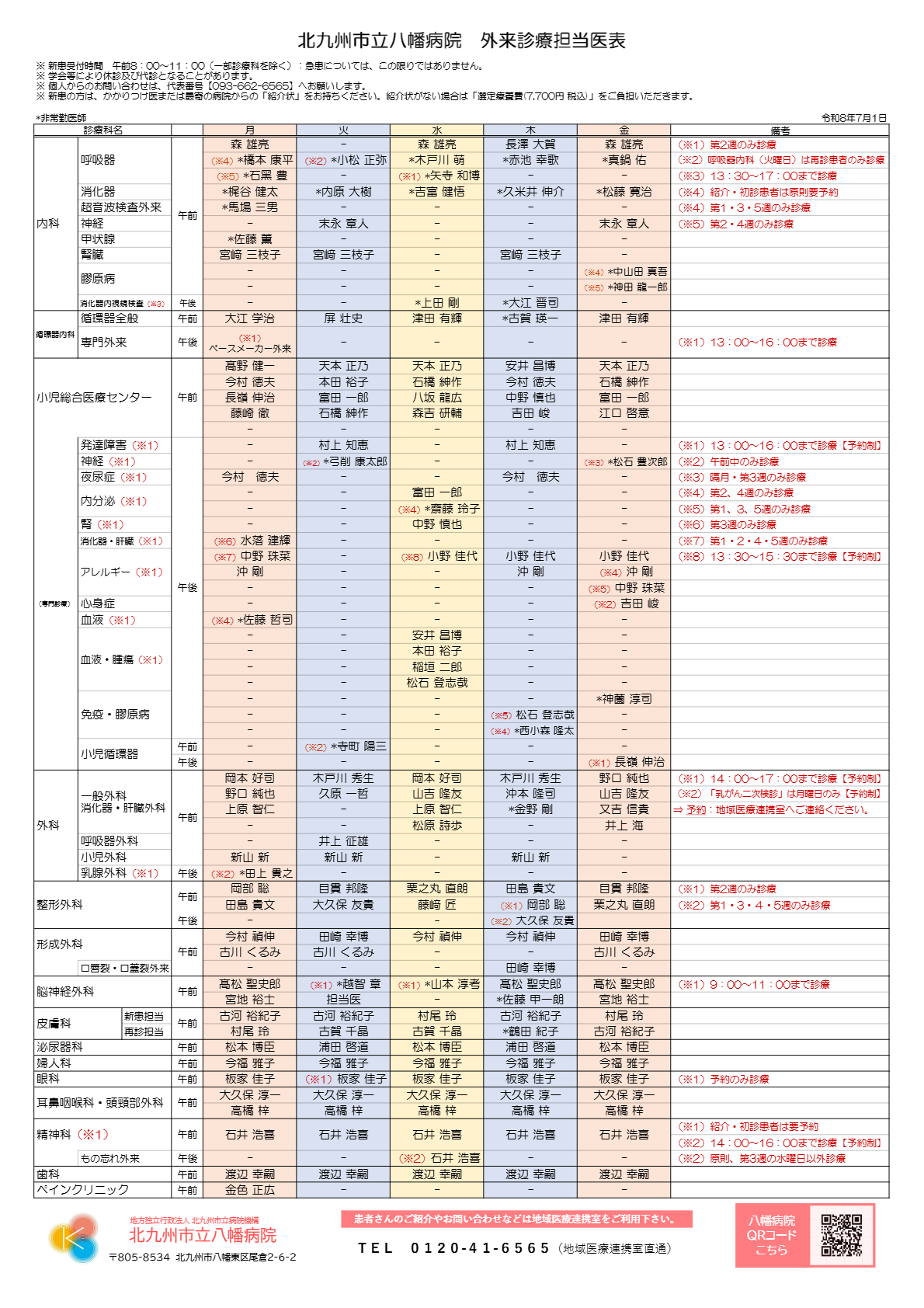 260701_外来診療担当表（地域医療連携専用）_ver1.0.png